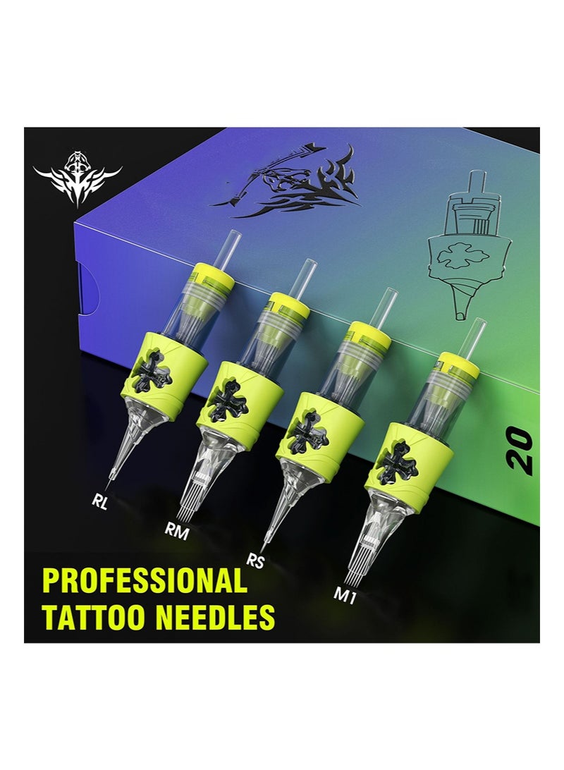 HaLunhi 20-Piece Tattoo Needle Box Needles, 2 of each of 10 #12 Tattoo Needles, with Laminated Rubber for Stability, Round Liner Needles Disposable Needles, Individually Wrapped, Compatible with All Pen-Style Tattoo Machines (1RL、3RL、5RL、7RL、3RS、7RS、5RM、5M1、7M1、9M1) - Image 3